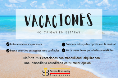 EN ESTAS VACACIONES NO CAIGAS EN ESTAFAS