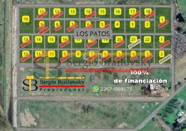 Loteo en los Patos. Ultimos lotes  a la Venta